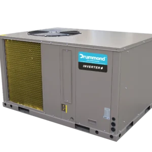 Unidad tipo paquete residencial inverter marca Drummond de 3 toneladas frío/calor, R410A, 220/1/60